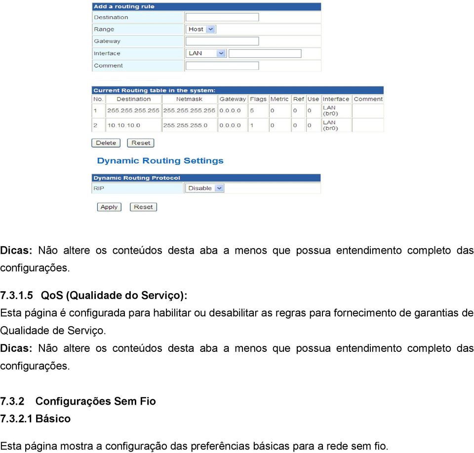 garantias de Qualidade de Serviço.