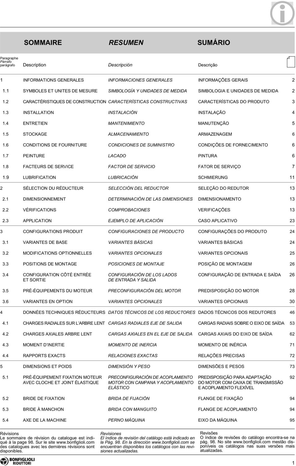 3 INSTALLATION INSTALACIÓN INSTALAÇÃO 4 1.4 ENTRETIEN MANTENIMIENTO MANUTENÇÃO 5 1.5 STOCKAGE ALMACENAMIENTO ARMAZENAGEM 6 1.