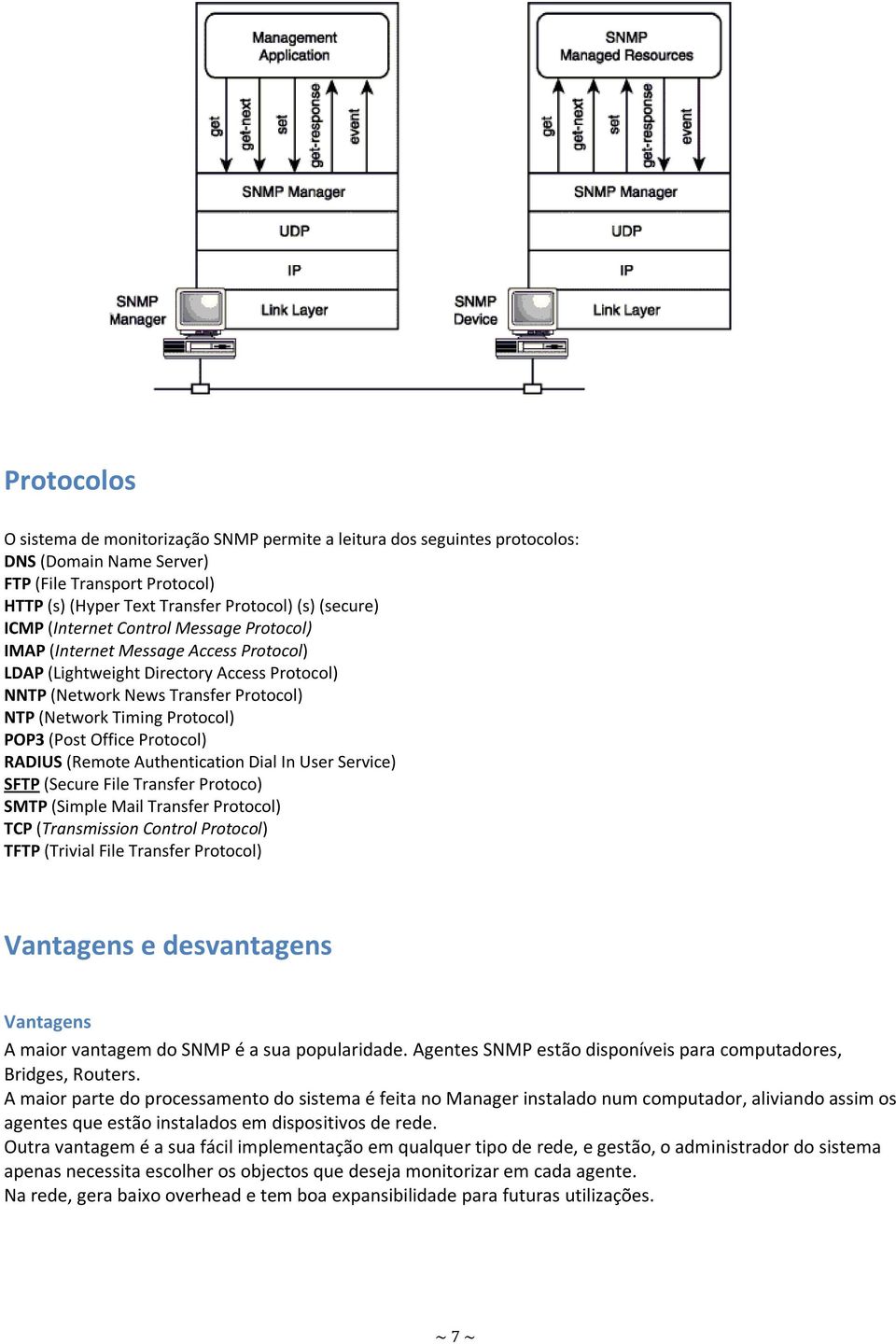 Office Protocol) RADIUS (Remote Authentication Dial In User Service) SFTP (Secure File Transfer Protoco) SMTP (Simple Mail Transfer Protocol) TCP (Transmission Control Protocol) TFTP (Trivial File