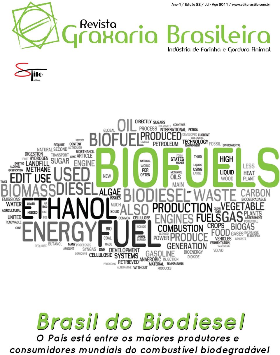 Gordura Animal Brasil do Biodiesel O País está entre os