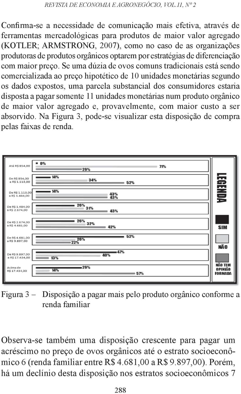 produtoras de produtos orgânicos optarem por estratégias de diferenciação com maior preço.