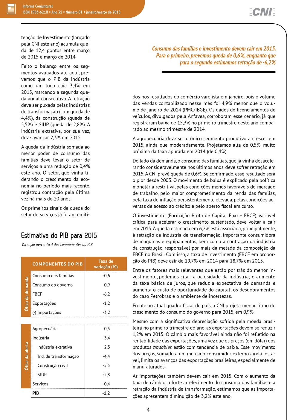 A retração deve ser puxada pelas indústrias de transformação (com queda de 4,4%), da construção (queda de 5,5%) e SIUP (queda de 2,8%). A indústria extrativa, por sua vez, deve avançar 2,3% em.