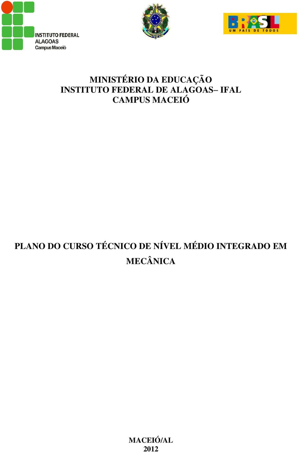 MACEIÓ PLANO DO CURSO TÉCNICO DE