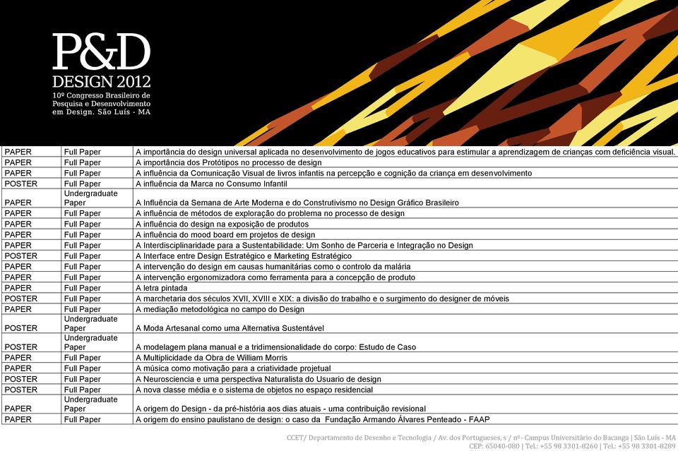 Consumo Infantil A Influência da Semana de Arte Moderna e do Construtivismo no Design Gráfico Brasileiro Full A influência de métodos de exploração do problema no processo de design Full A influência