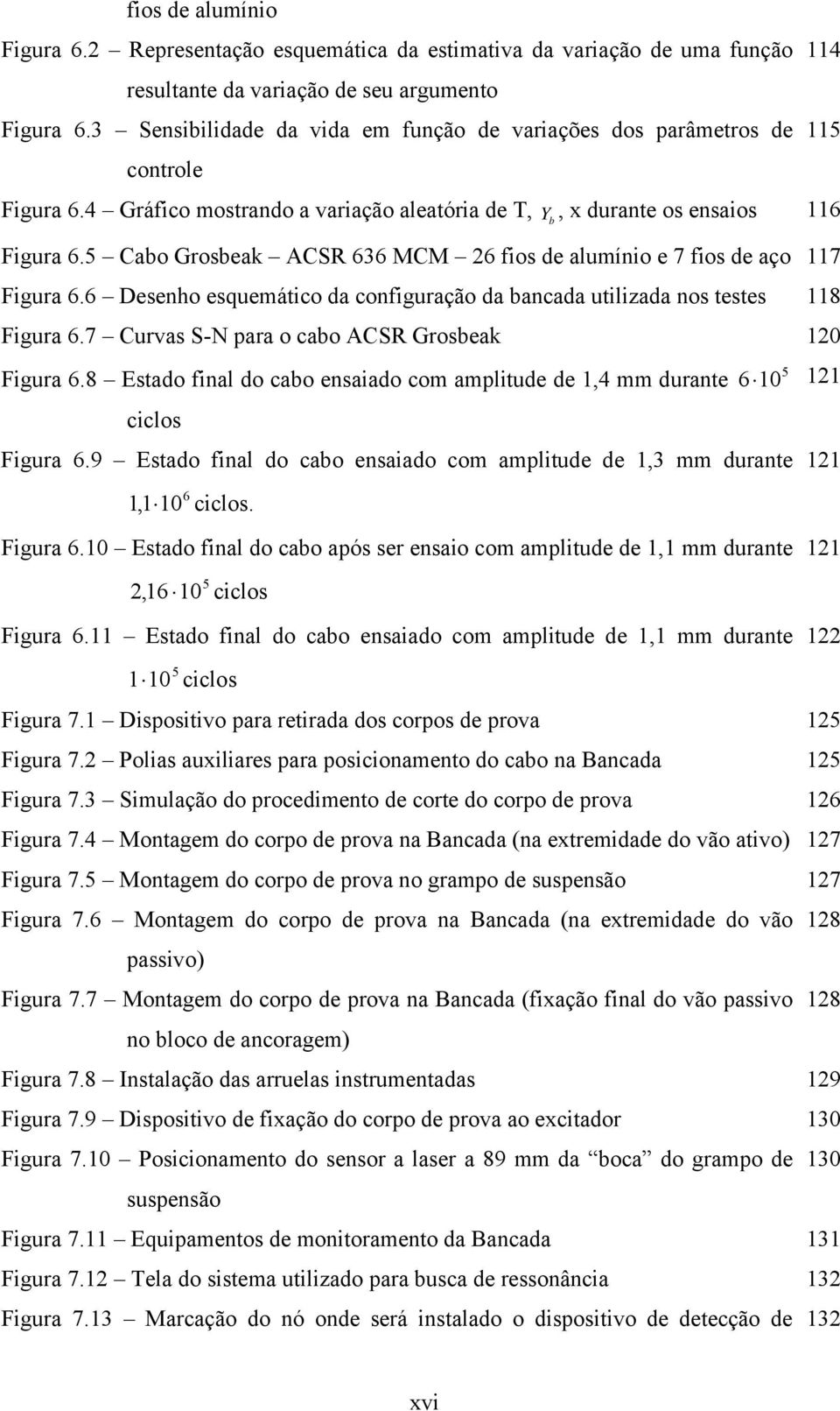 5 Cabo Grosbeak ACSR 636 MCM 26 fios de alumínio e 7 fios de aço 117 Figura 6.6 Desenho esquemático da configuração da bancada utilizada nos testes 118 Figura 6.