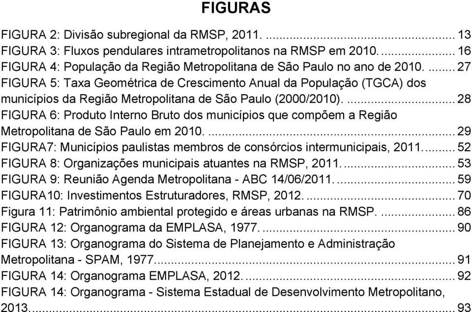 ... 27 FIGURA 5: Taxa Geométrica de Crescimento Anual da População (TGCA) dos municípios da Região Metropolitana de São Paulo (2000/2010).