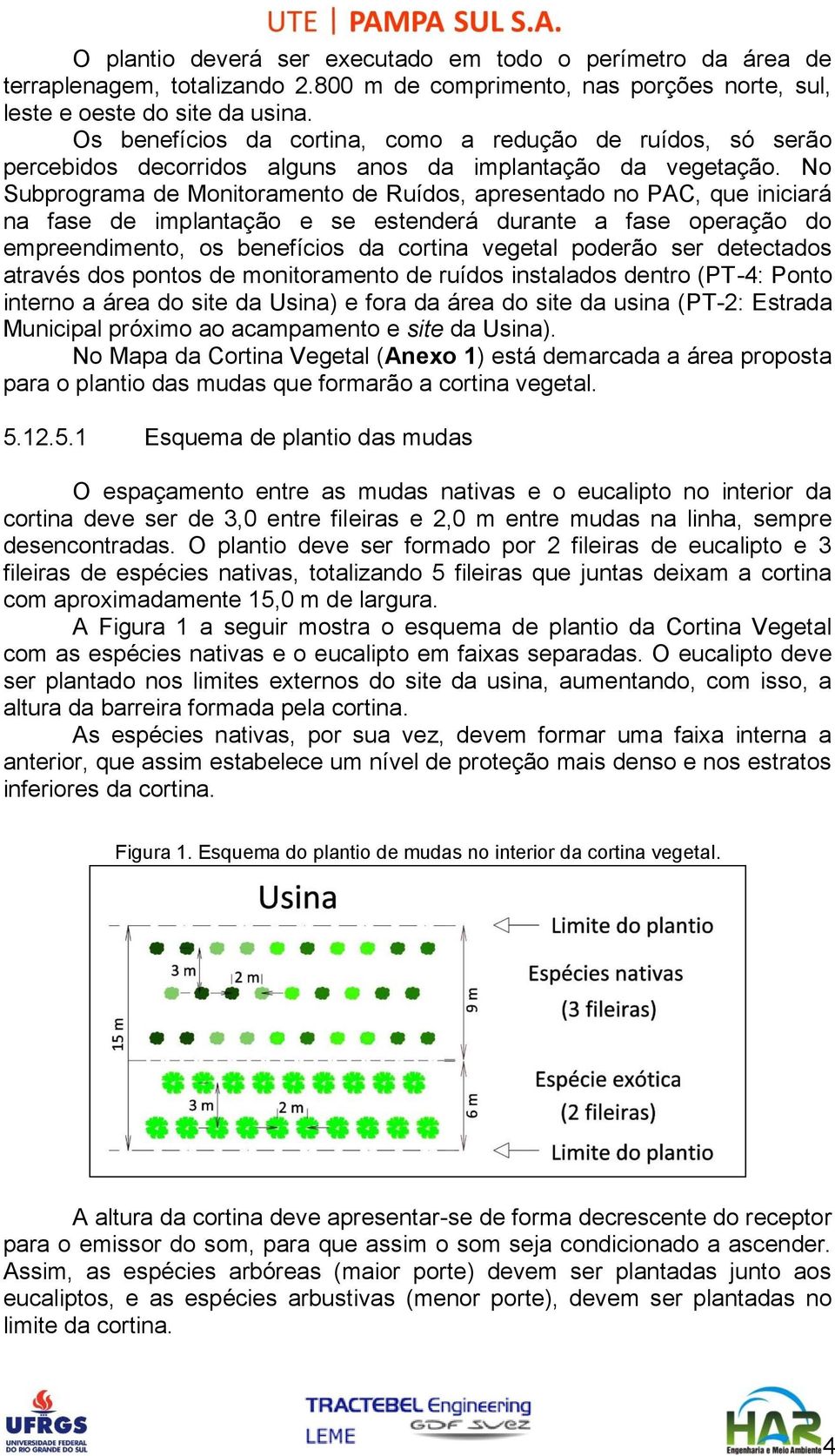 No Subprograma de Monitoramento de Ruídos, apresentado no PAC, que iniciará na fase de implantação e se estenderá durante a fase operação do empreendimento, os benefícios da cortina vegetal poderão