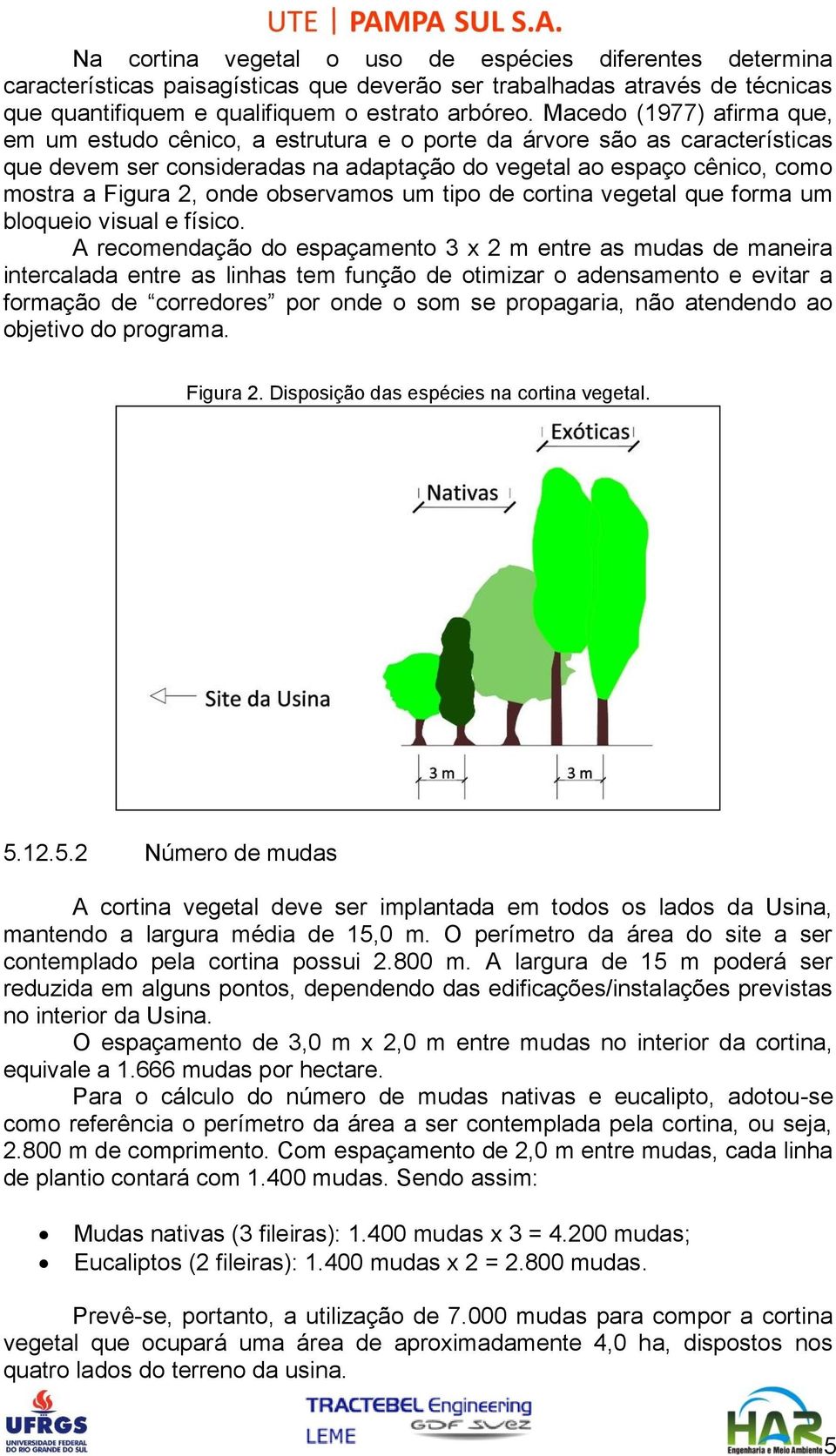 observamos um tipo de cortina vegetal que forma um bloqueio visual e físico.