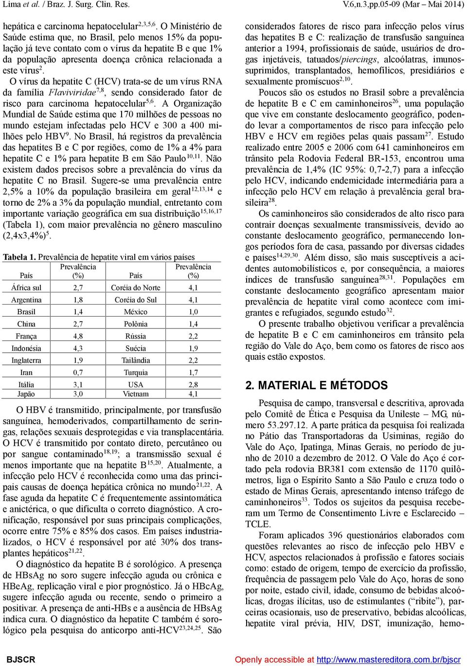 O vírus da hepatite C (HCV) trata-se de um vírus RNA da família Flaviviridae 7,8, sendo considerado fator de risco para carcinoma hepatocelular 5,6.