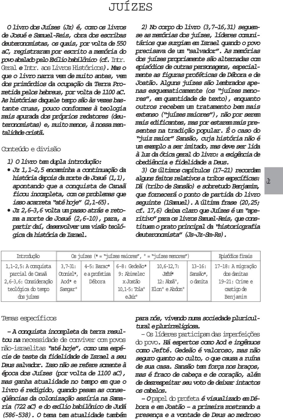 As histórias daquele tempo são às vezes bastante cruas, pouco conformes à teologia mais apurada dos próprios redatores (deuteronomistas) e, muito menos, à nossa mentalidade cristã.