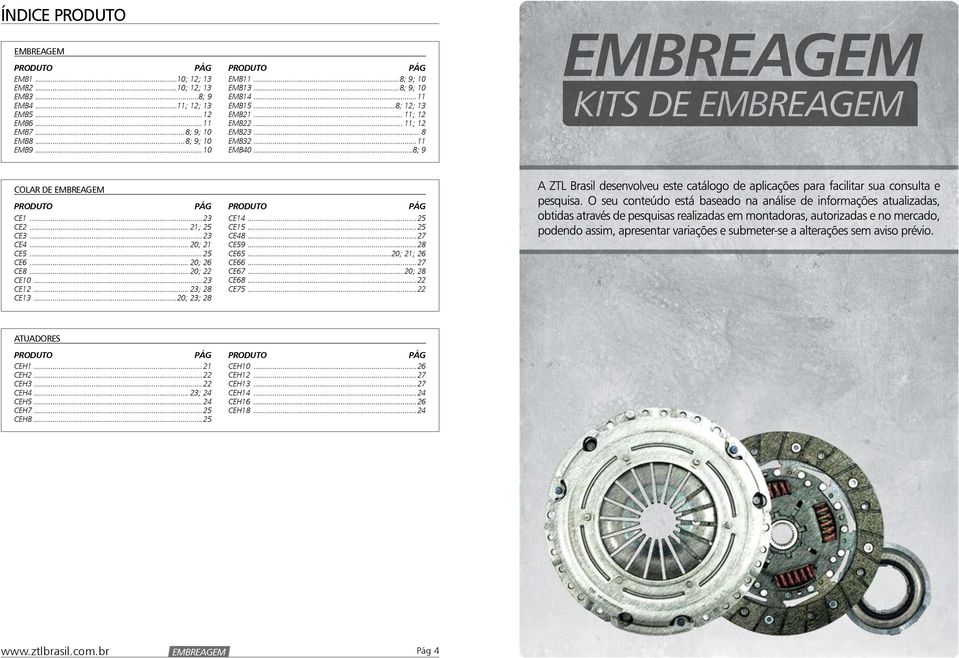 25 CE6 20; 26 CE8 20; 22 CE10 23 CE12 23; 28 CE13 20; 23; 28 PRODUTO CE14 25 CE15 25 CE48 27 CE59 28 CE65 20; 21; 26 CE66 27 CE67 20; 28 CE68 22 CE75 22 ATUADORES