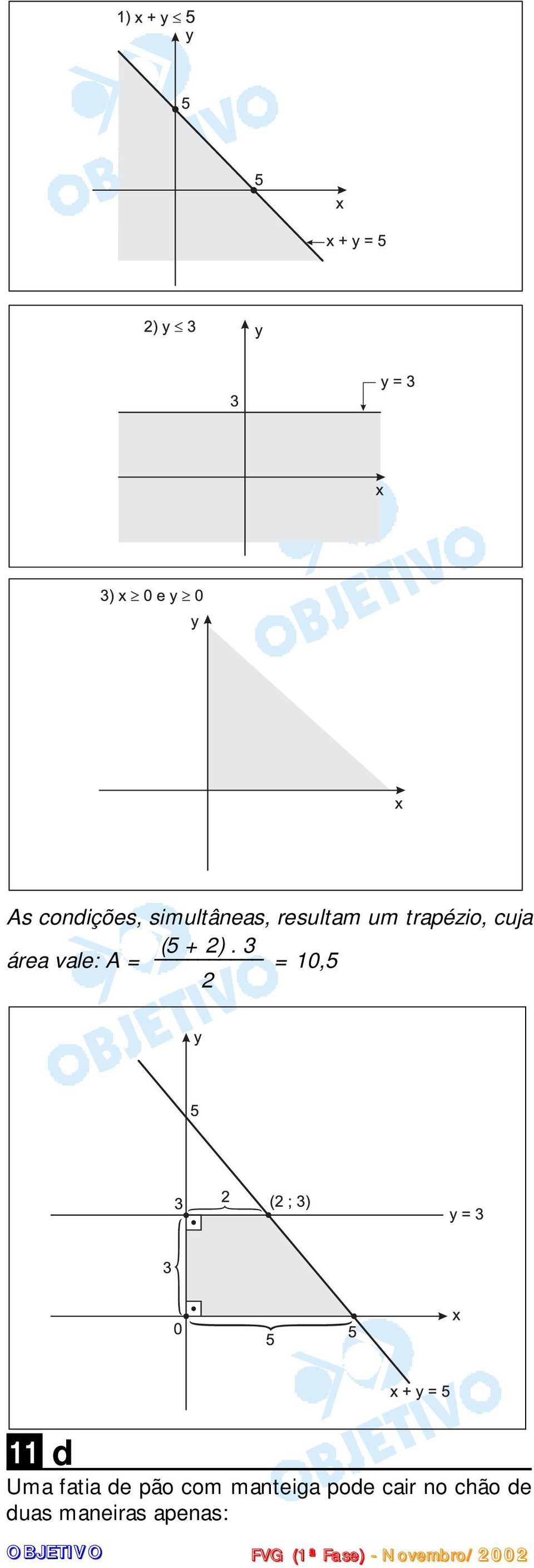 3 área vale: A = = 10,5 2 11 d Uma fatia