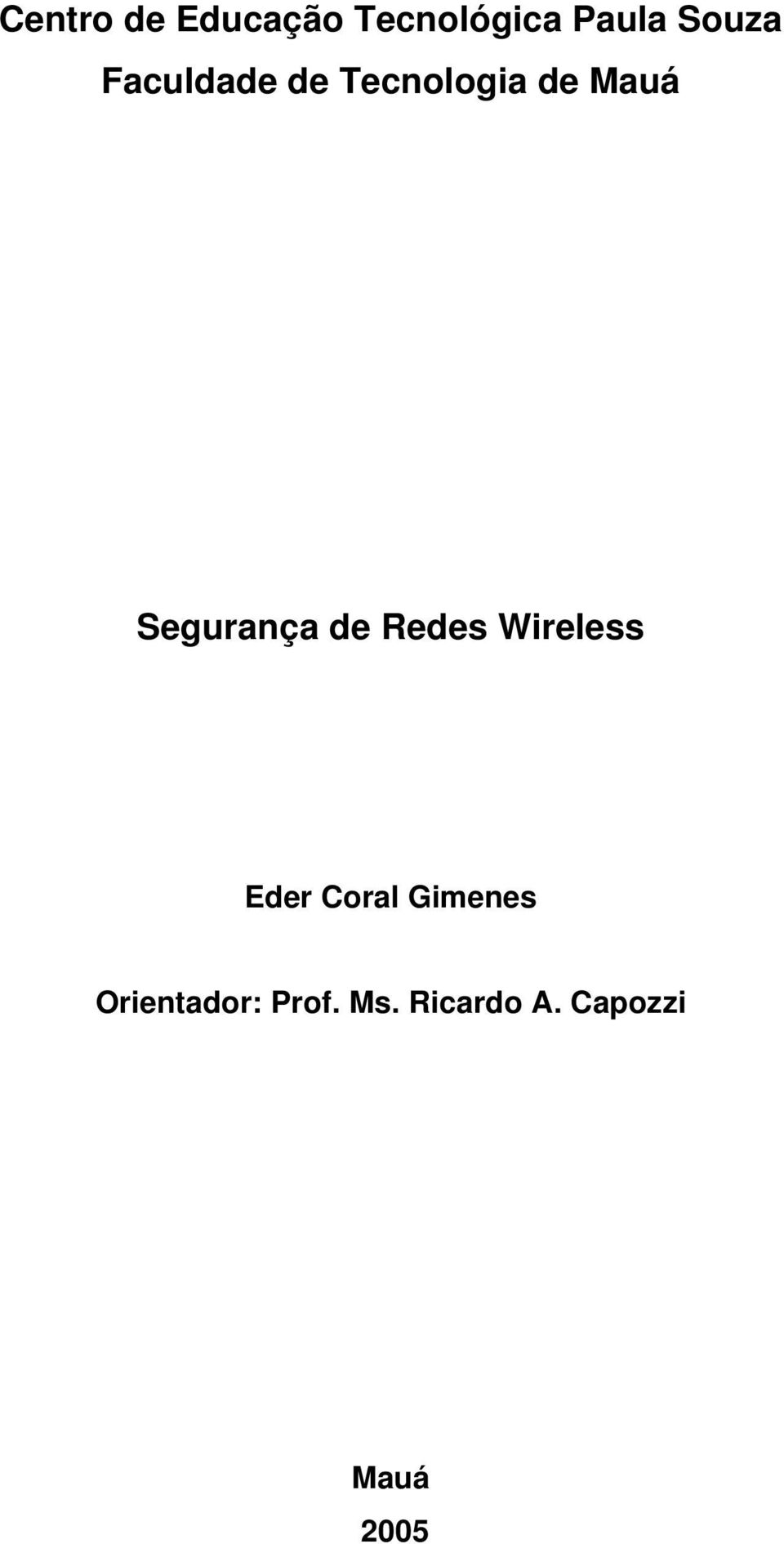 de Redes Wireless Eder Coral Gimenes