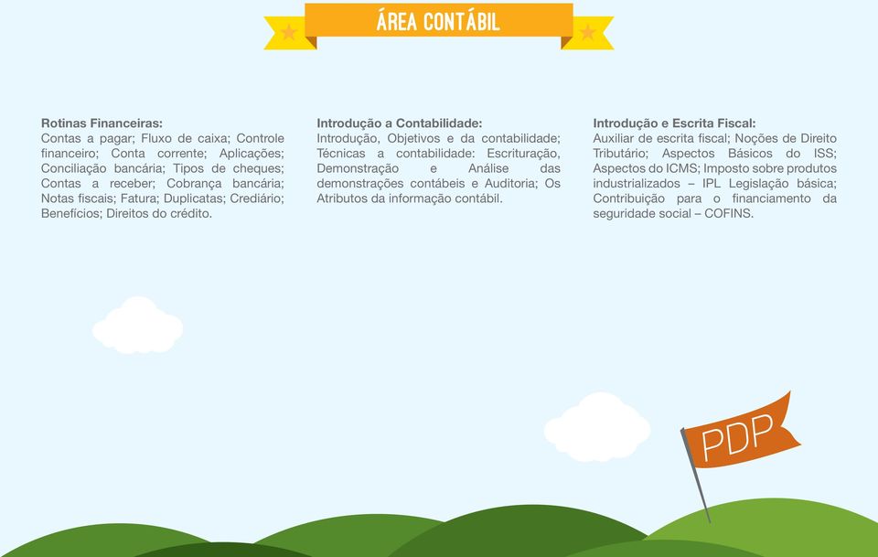 Introdução a Contabilidade: Introdução, Objetivos e da contabilidade; Técnicas a contabilidade: Escrituração, Demonstração e Análise das demonstrações contábeis e Auditoria; Os