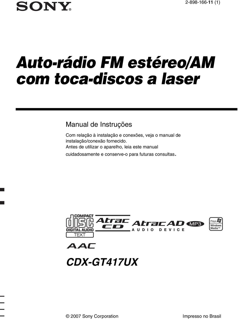 instalação/conexão fornecido.