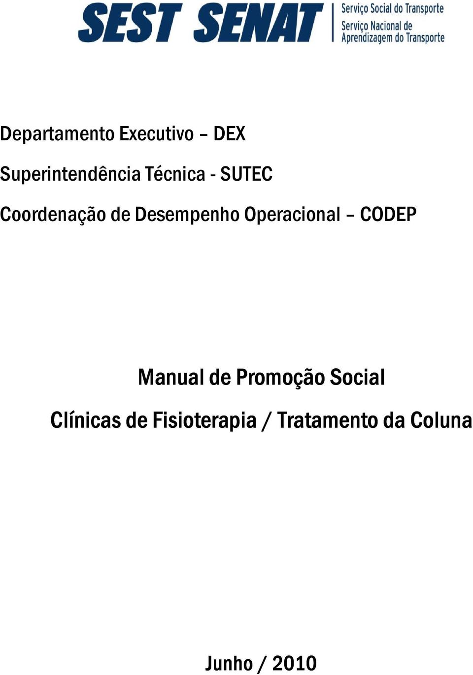 Operacional CODEP Manual de Promoção Social