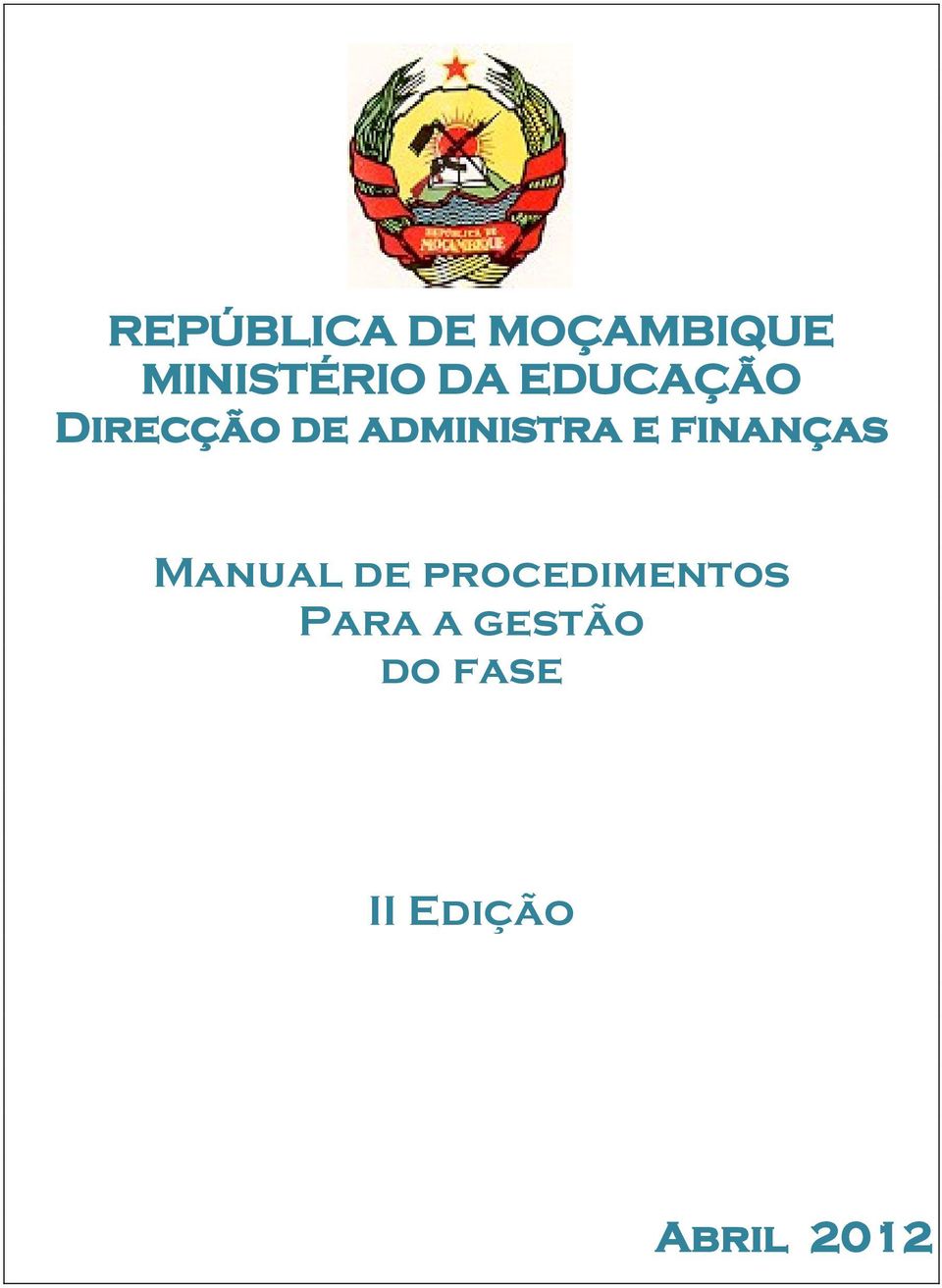 finanças Manual de procedimentos