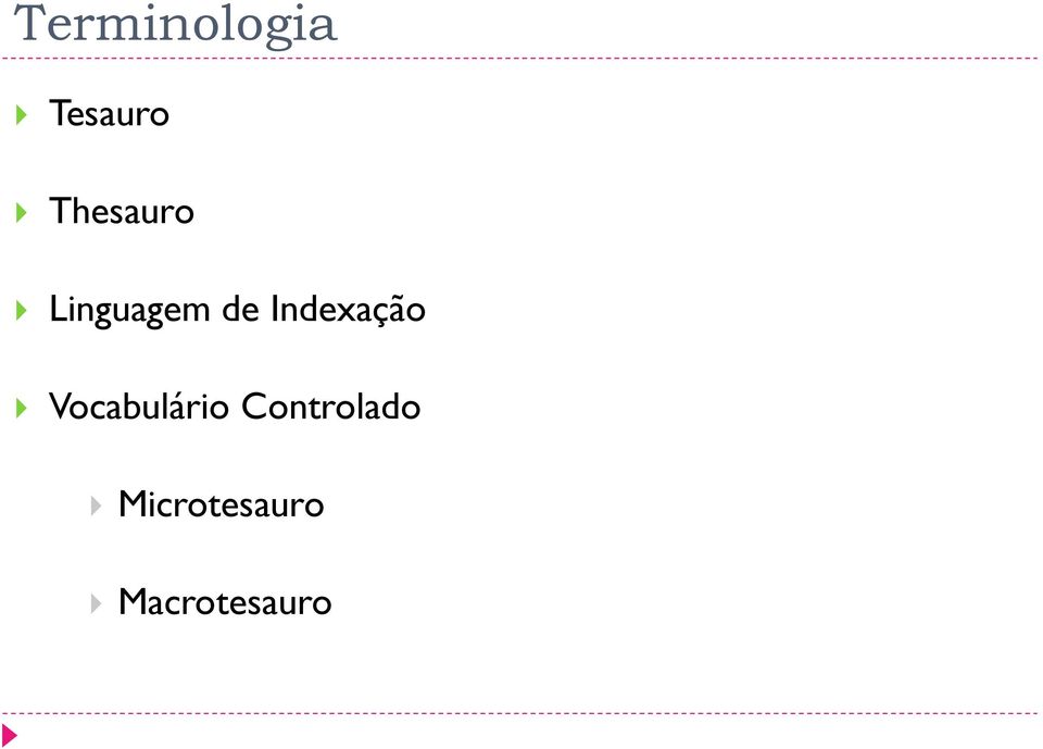 de Indexação Vocabulário