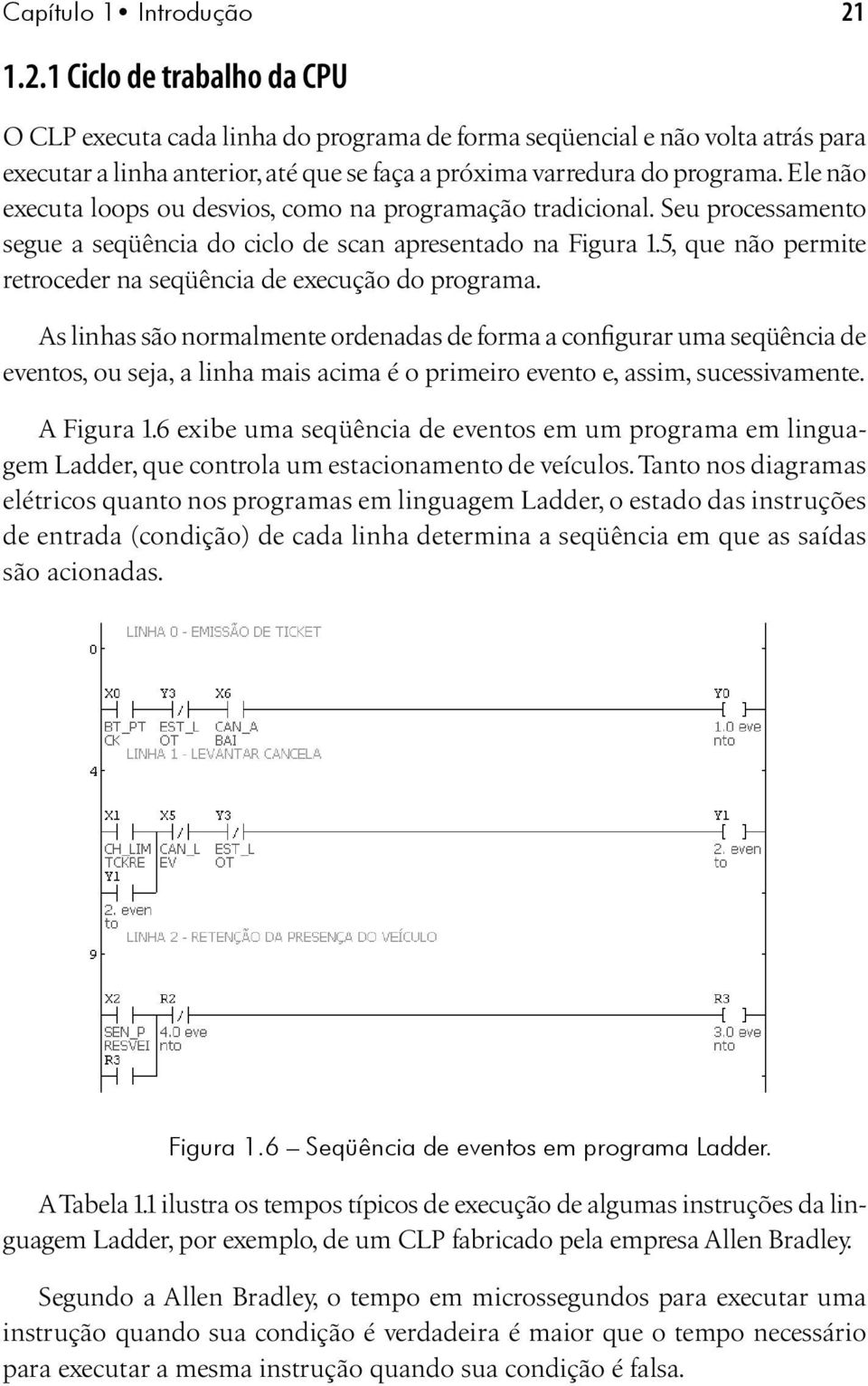 Ele não executa loops ou desvios, como na programação tradicional. Seu processamento segue a seqüência do ciclo de scan apresentado na Figura 1.