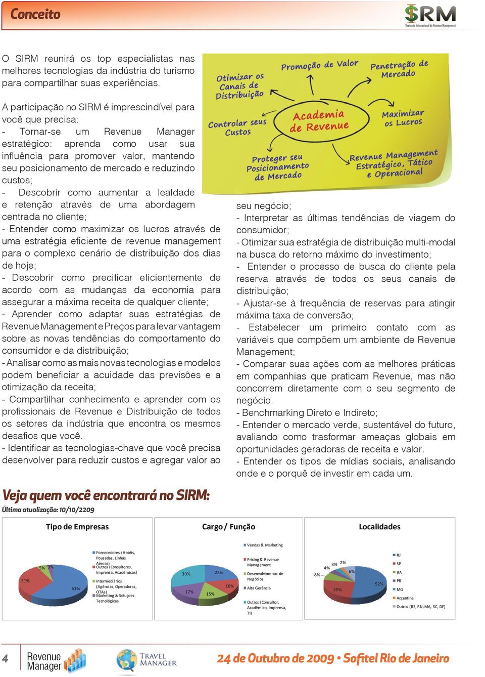 custos; - Descobrir como aumentar a lealdade e retenção através de uma abordagem centrada no cliente; - Entender como maximizar os lucros através de uma estratégia eficiente de revenue management