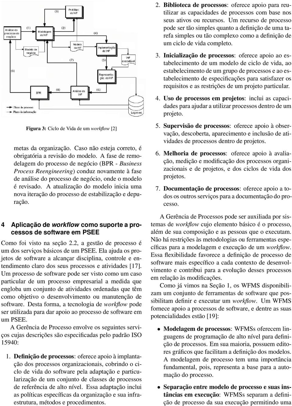 Inicialização de processos: oferece apoio ao estabelecimento de um modelo de ciclo de vida, ao estabelecimento de um grupo de processos e ao estabelecimento de especificações para satisfazer os