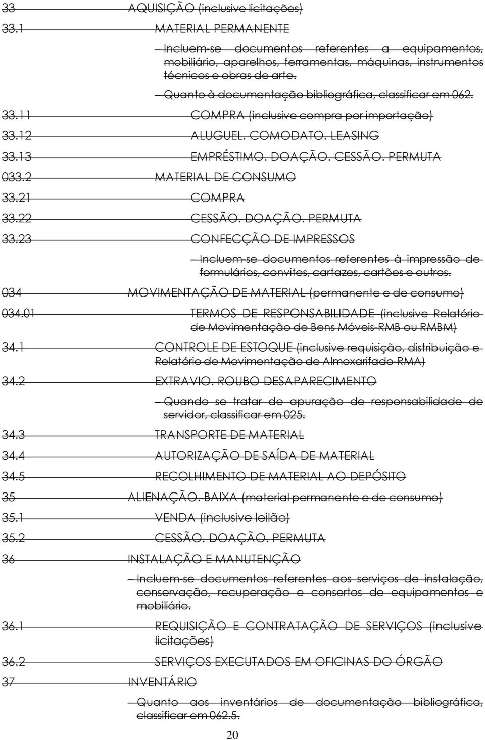 2 MATERIAL DE CONSUMO 33.21 COMPRA 33.22 CESSÃO. DOAÇÃO. PERMUTA 33.23 CONFECÇÃO DE IMPRESSOS Incluem-se documentos referentes à impressão de formulários, convites, cartazes, cartões e outros.