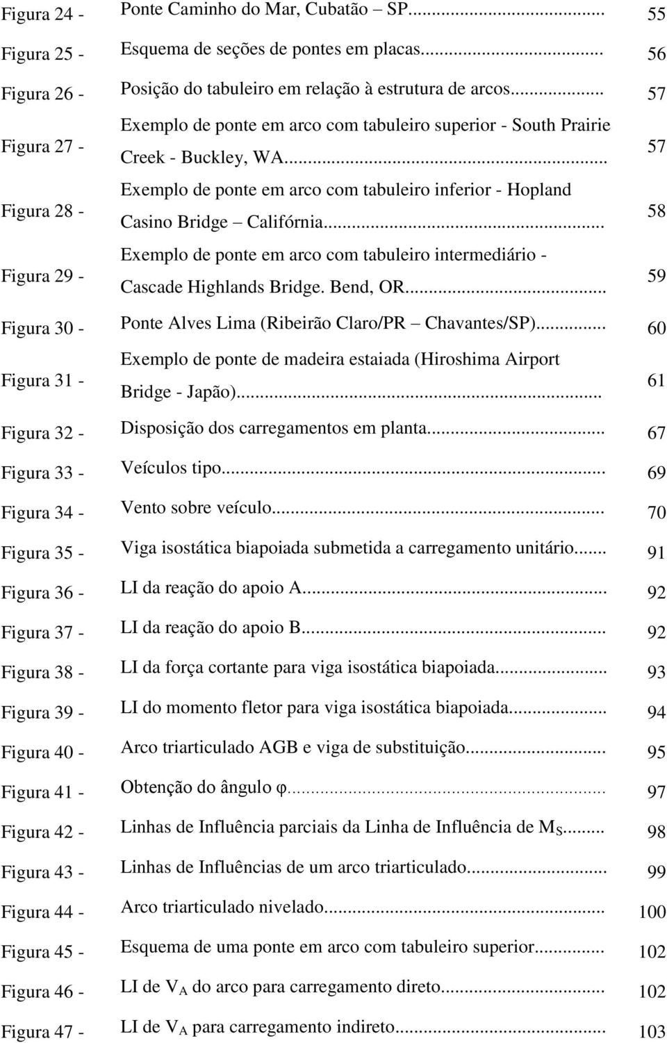 .. 57 Figura 28 - Exemplo de ponte em arco com tabuleiro inferior - Hopland Casino Bridge Califórnia... 58 Figura 29 - Exemplo de ponte em arco com tabuleiro intermediário - Cascade Highlands Bridge.