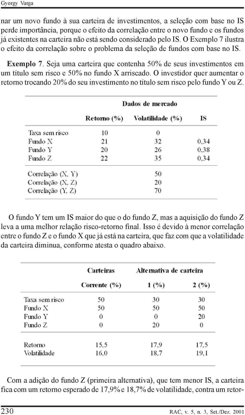 O investido que aumenta o etono tocando 0% do seu investimento no título sem isco pelo fundo Y ou Z.