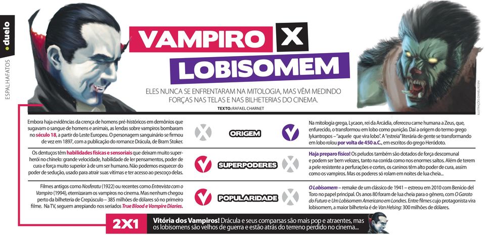 século 18, a partir do Leste Europeu. O personagem sanguinário se firmou de vez em 1897, com a publicação do romance Drácula, de Bram Stoker.