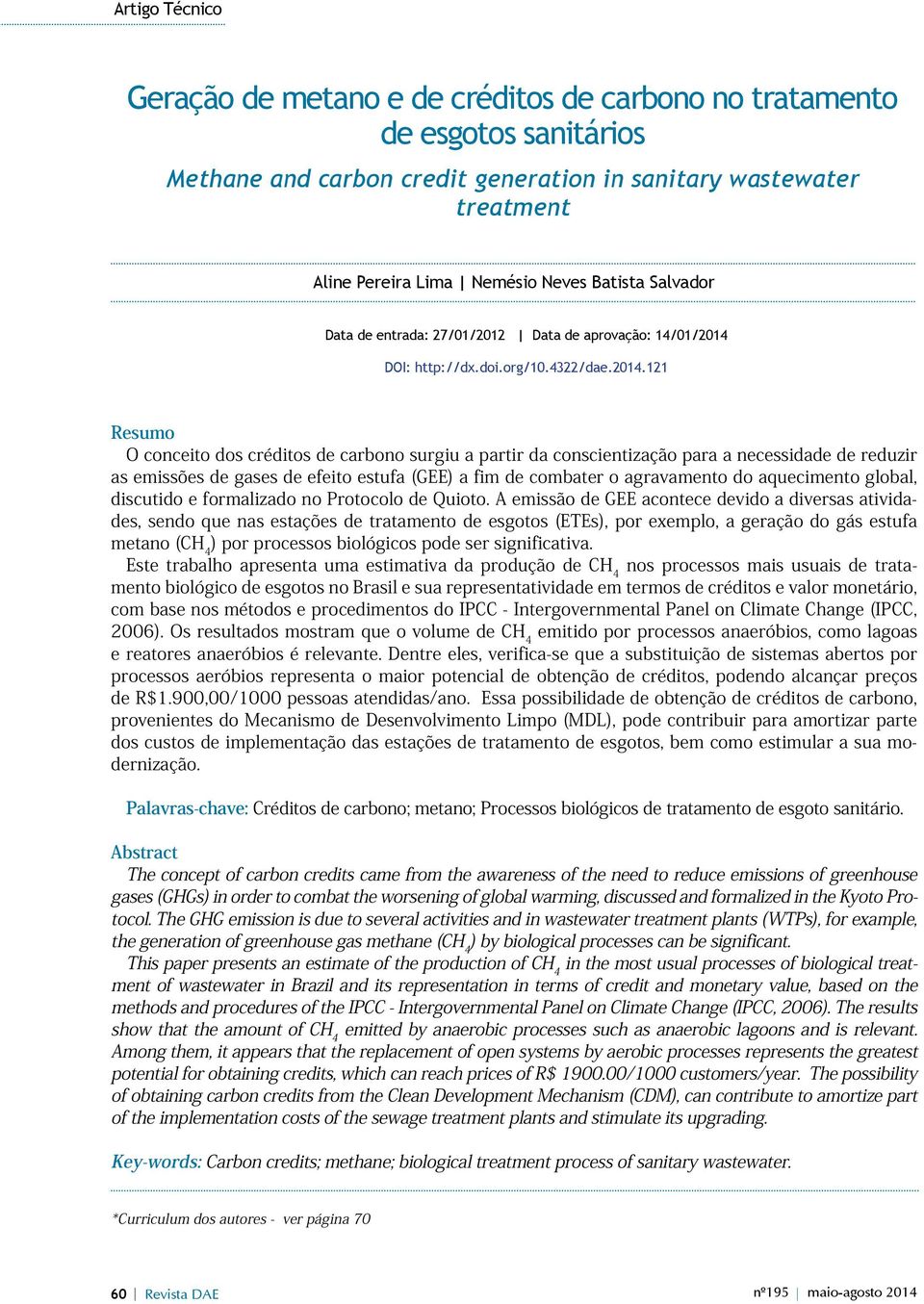 DOI: http://dx.doi.org/10.4322/dae.2014.