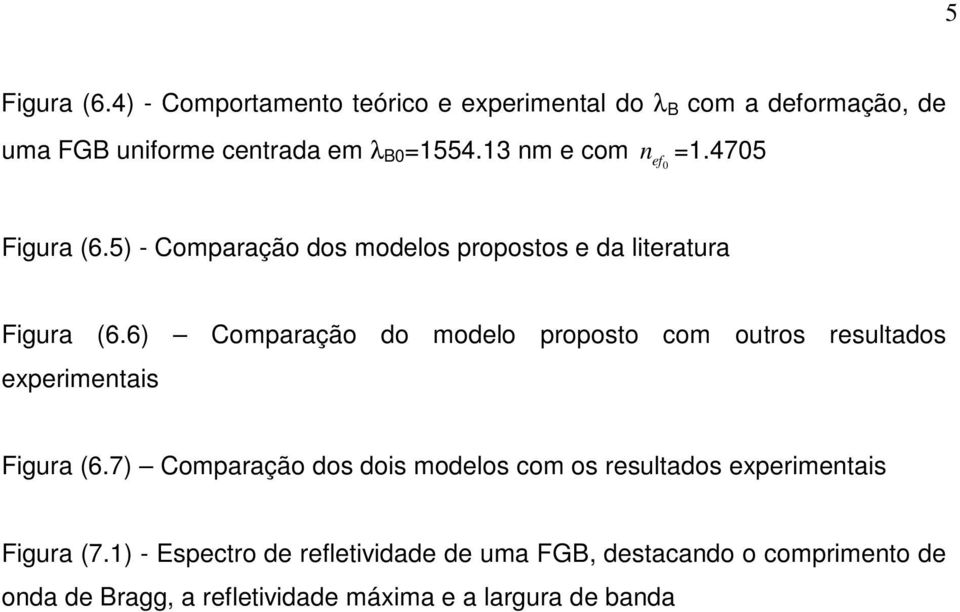 6) Comparação do modelo proposto com outros resultados experimentais Figura (6.