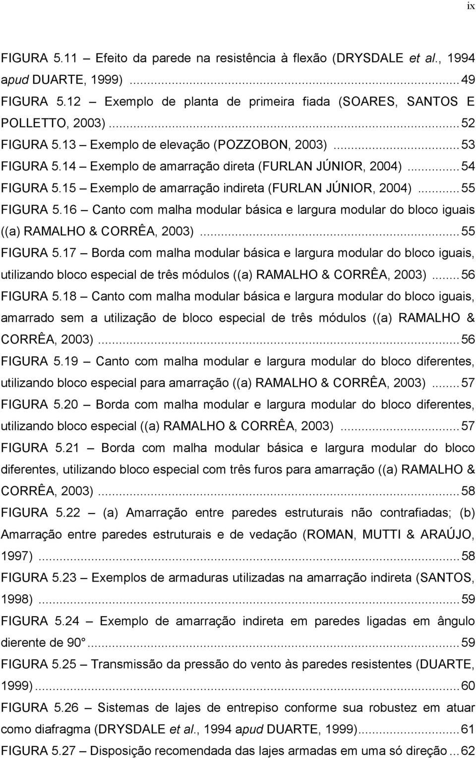 16 Canto com malha modular básica e largura modular do bloco iguais ((a) RAMALHO & CORRÊA, 2003)...55 FIGURA 5.