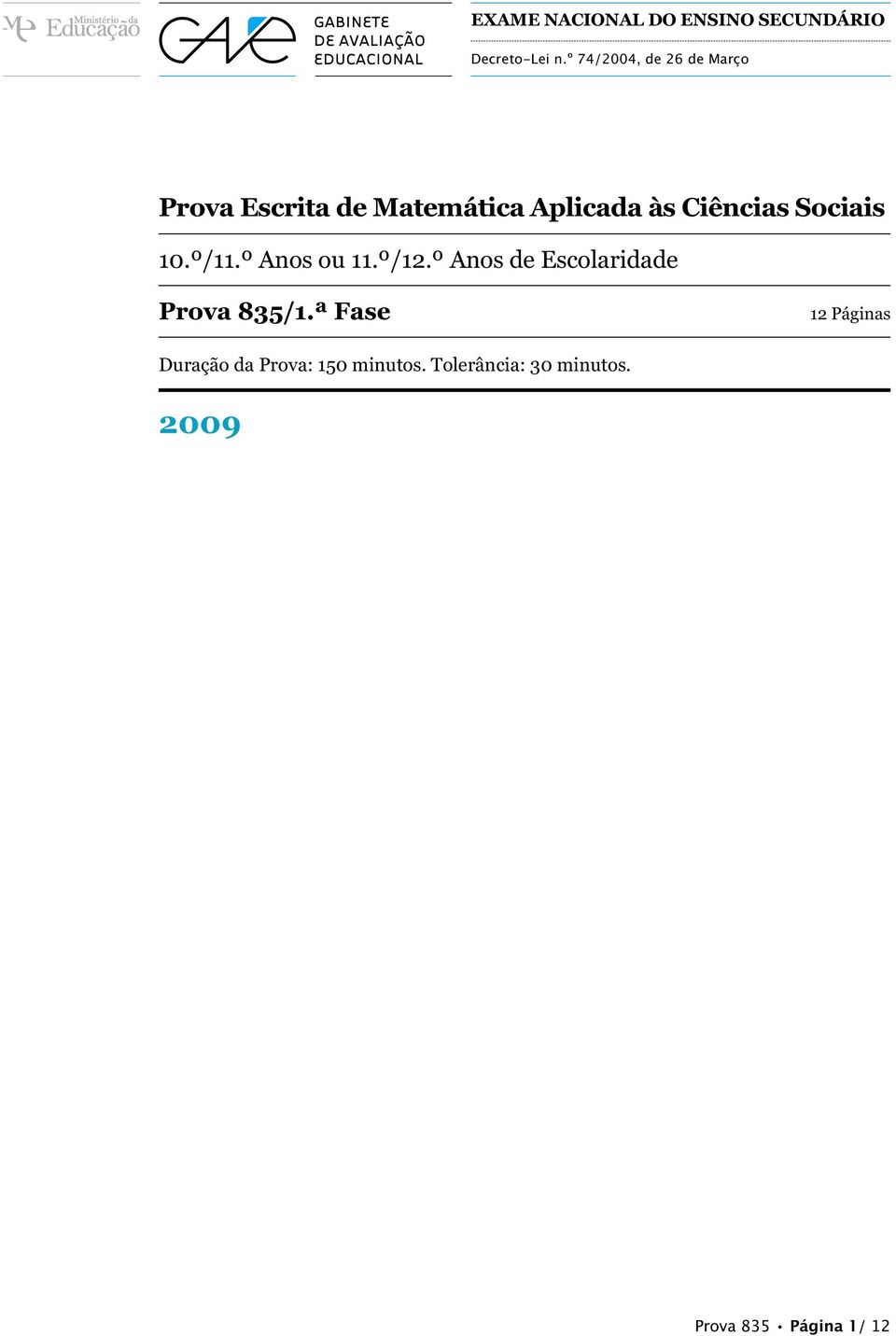 Ciências Sociais 10.º/11.º Anos ou 11.º/12.