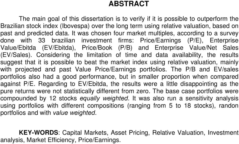 Value/Net Sales (EV/Sales).