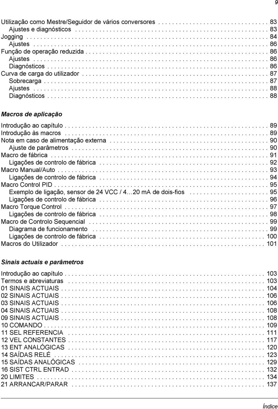 ............................................................... 86 Curva de carga do utilizador...................................................... 87 Sobrecarga................................................................. 87 Ajustes.