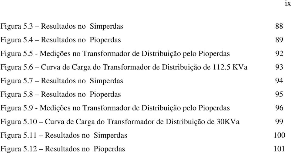 5 KVa 93 Figura 5.7 Resultados no Simperdas 94 Figura 5.8 Resultados no Pioperdas 95 Figura 5.