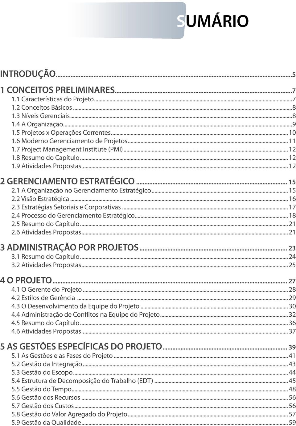 1 A Organização no Gerenciamento Estratégico... 15 2.2 Visão Estratégica... 16 2.3 Estratégias Setoriais e Corporativas... 17 2.4 Processo do Gerenciamento Estratégico... 18 2.5 Resumo do Capítulo.