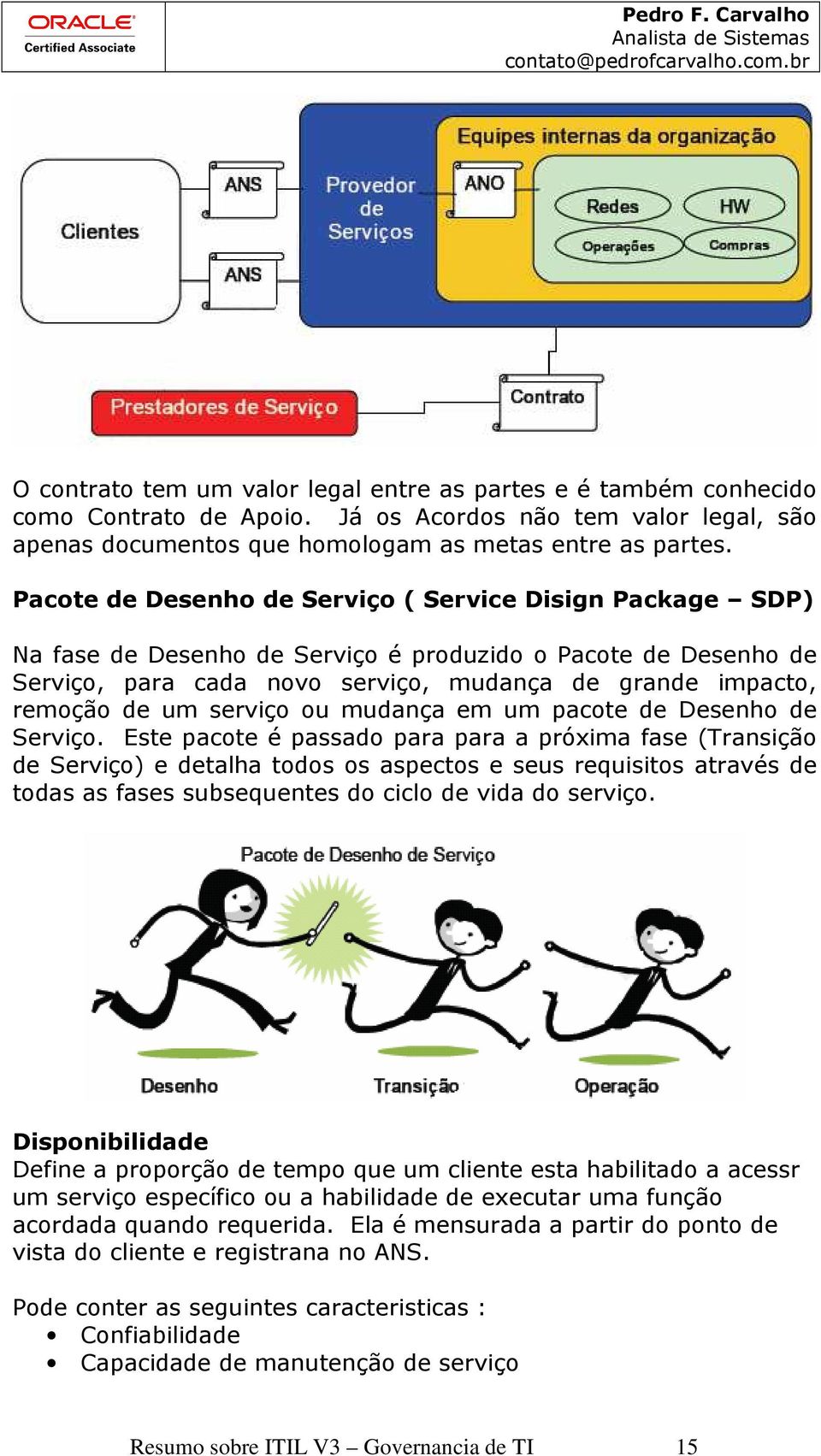 serviço ou mudança em um pacote de Desenho de Serviço.