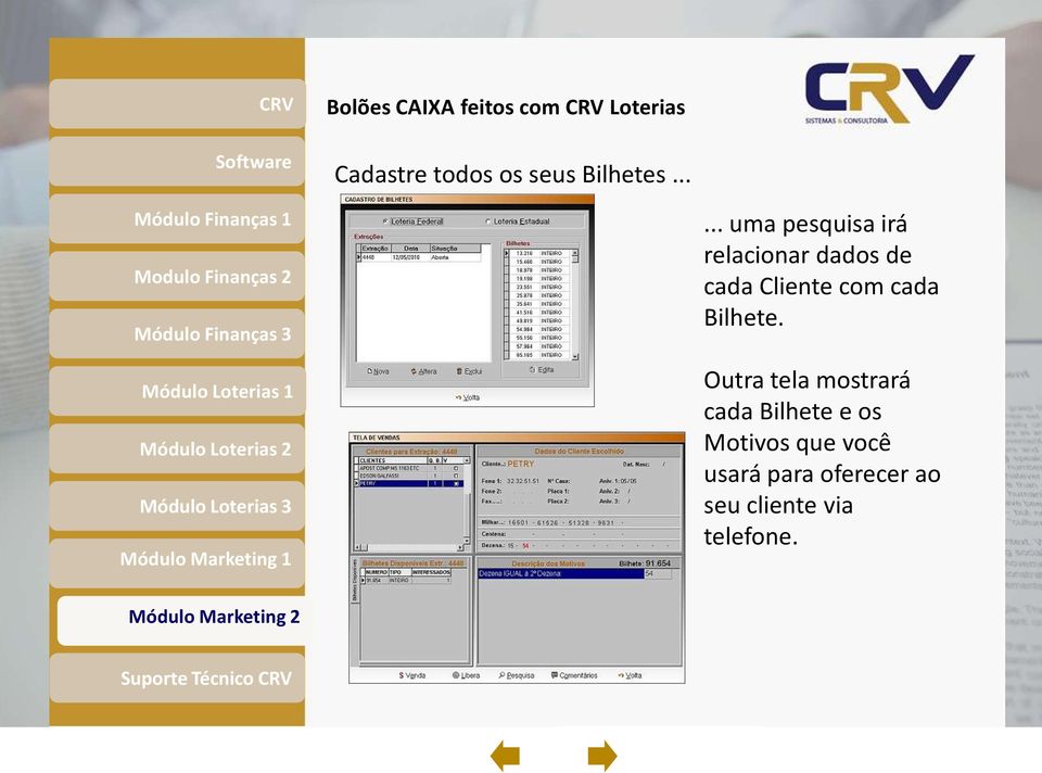 ..... uma pesquisa irá relacionar dados de cada Cliente com