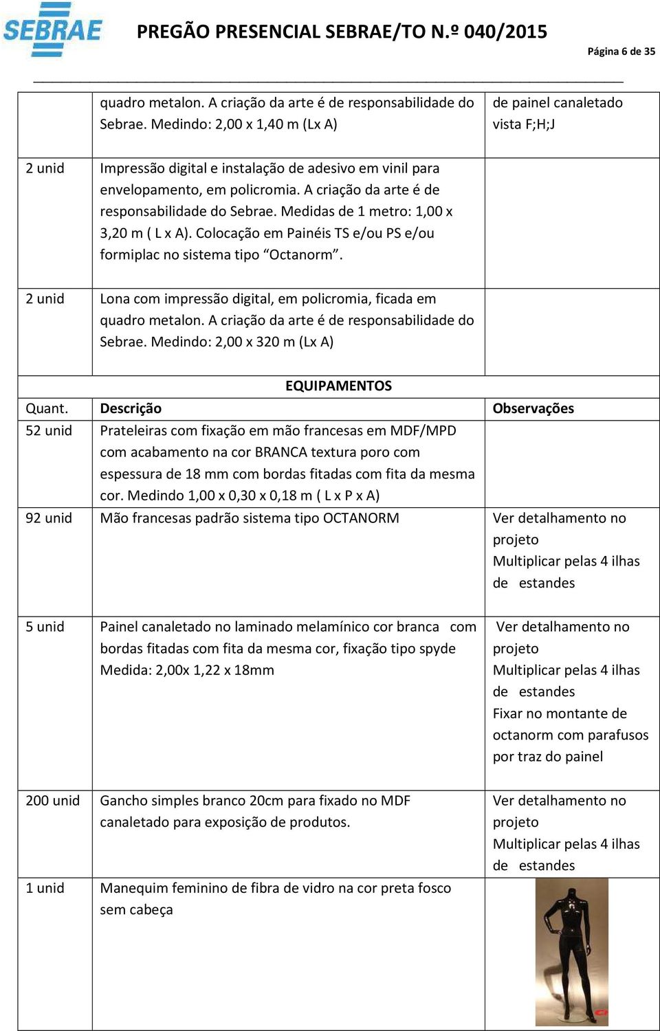 A criação da arte é de responsabilidade do Sebrae. Medidas de 1 metro: 1,00 x 3,20 m ( L x A). Colocação em Painéis TS e/ou PS e/ou formiplac no sistema tipo Octanorm.