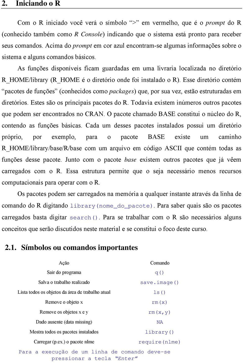 As funções disponíveis ficam guardadas em uma livraria localizada no diretório R_HOME/library (R_HOME é o diretório onde foi instalado o R).