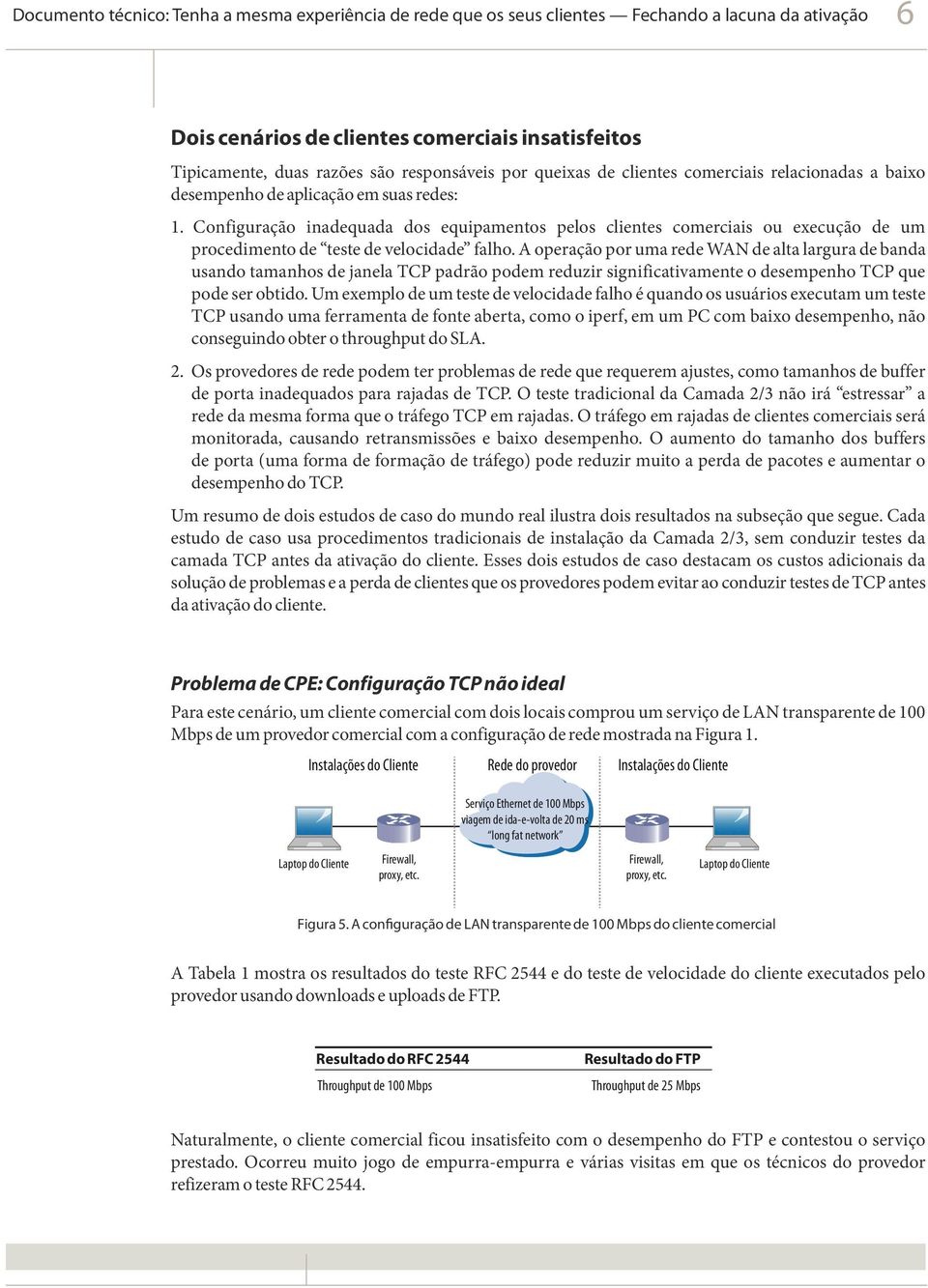 A operação por uma rede WAN de alta largura de banda usando tamanhos de janela TCP padrão podem reduzir significativamente o desempenho TCP que pode ser obtido.