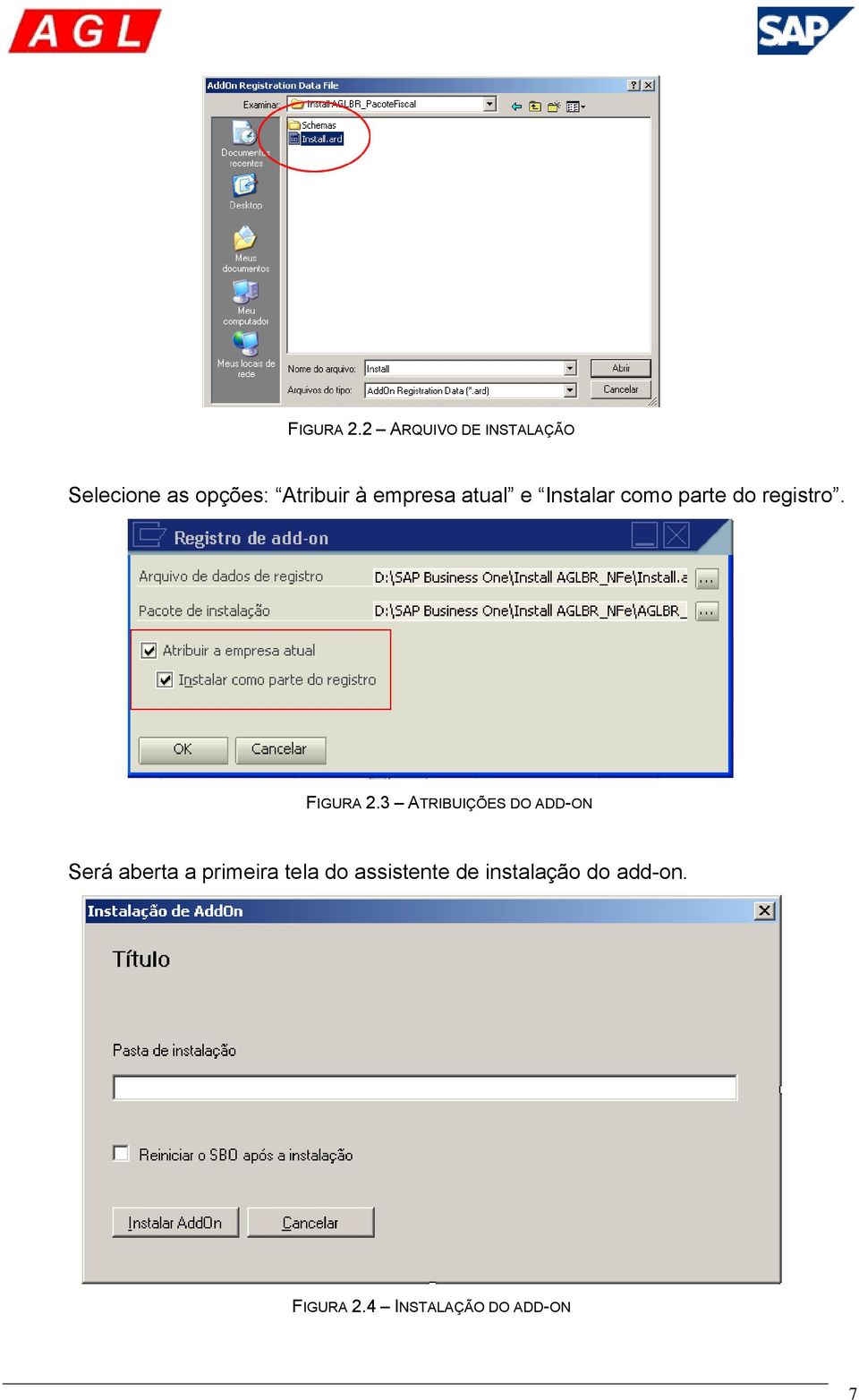 empresa atual e Instalar como parte do registro.