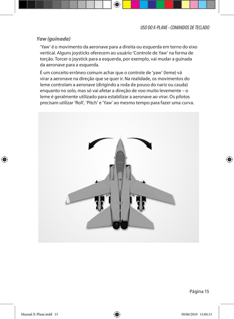 É um conceito errôneo comum achar que o controle de yaw (leme) vá virar a aeronave na direção que se quer ir.