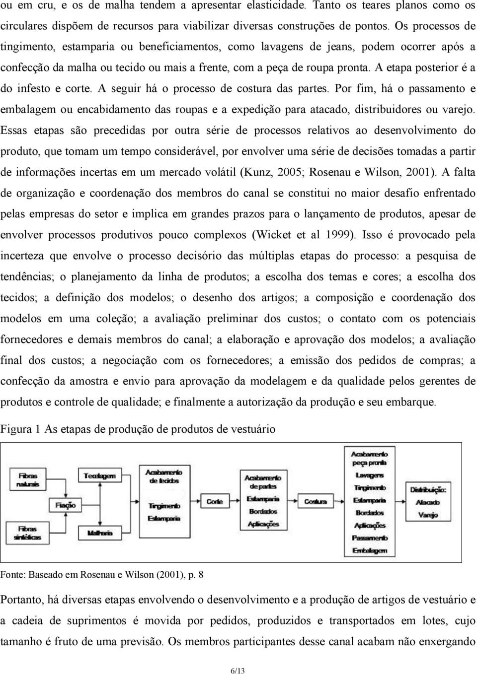 A etapa posterior é a do infesto e corte. A seguir há o processo de costura das partes.