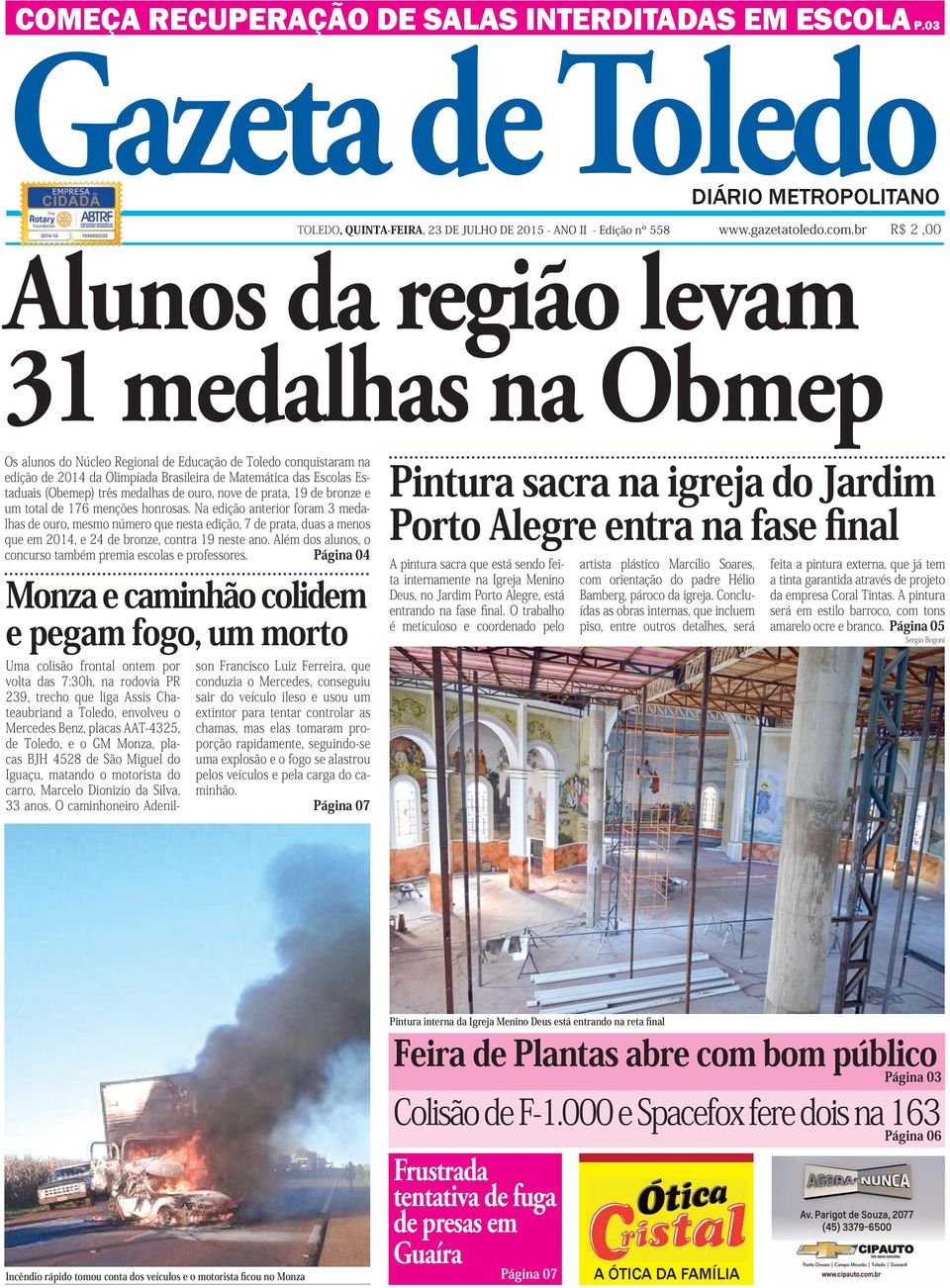 medalhas na Obmep Frustrada tentativa de fuga de