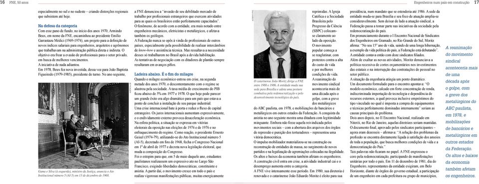 novos índices salariais para engenheiros, arquitetos e agrônomos que trabalhavam na administração pública direta e indireta.