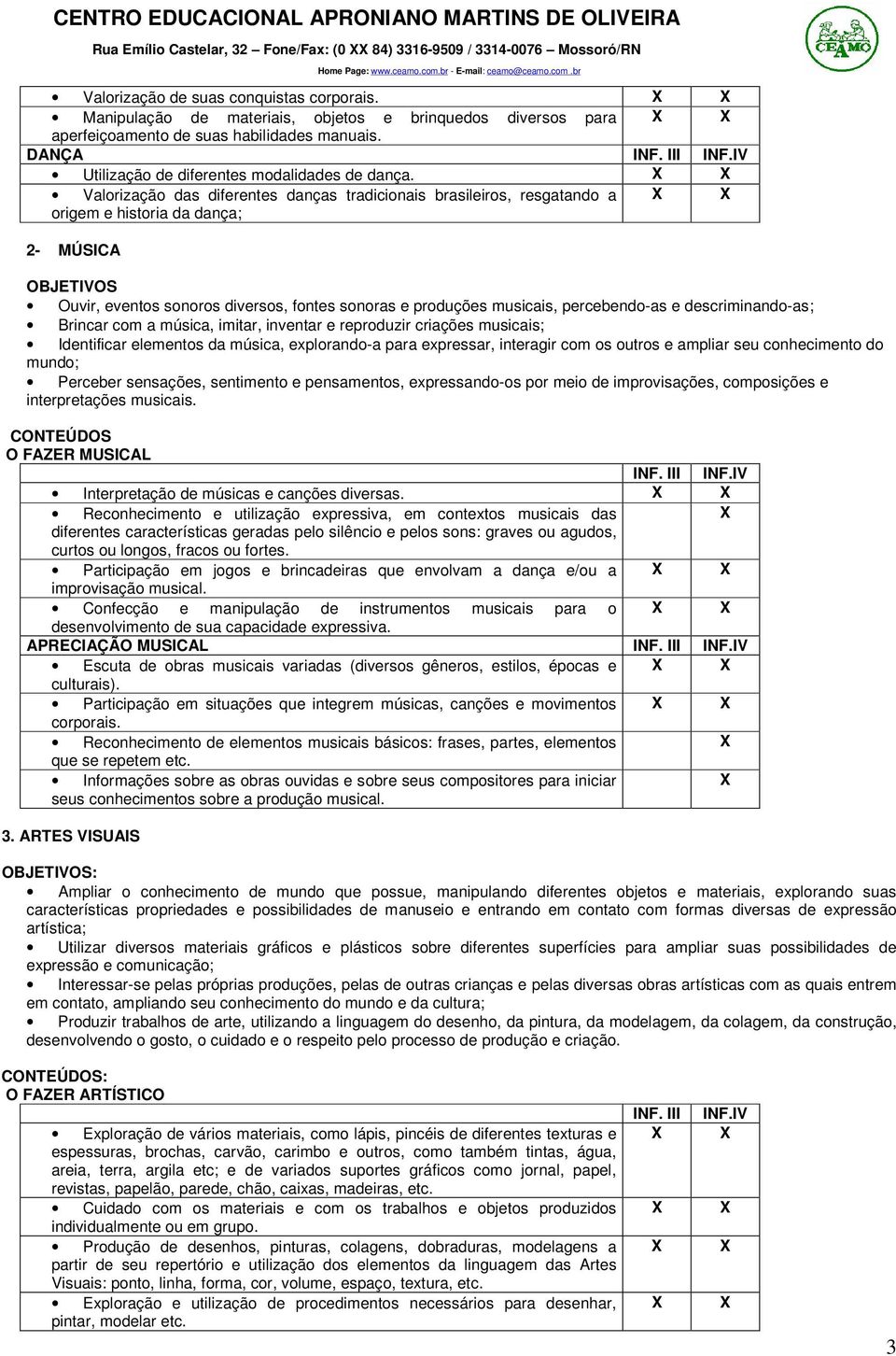 Valorização das diferentes danças tradicionais brasileiros, resgatando a origem e historia da dança; 2- MÚSICA OBJETIVOS Ouvir, eventos sonoros diversos, fontes sonoras e produções musicais,