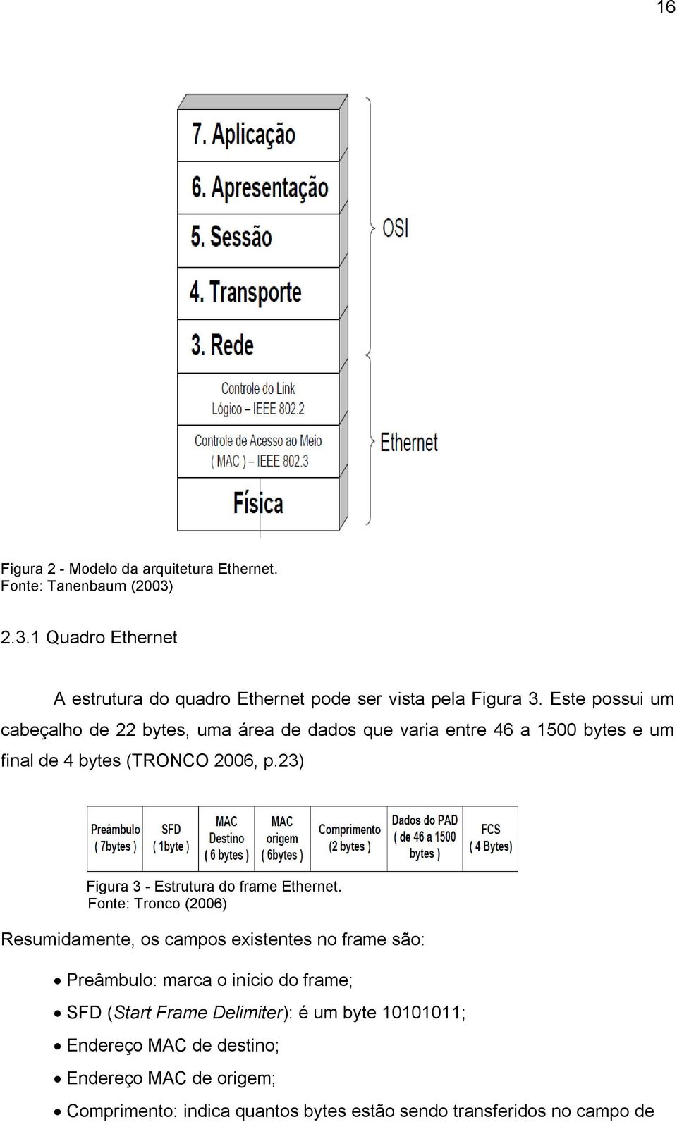 23) Figura 3 - Estrutura do frame Ethernet.