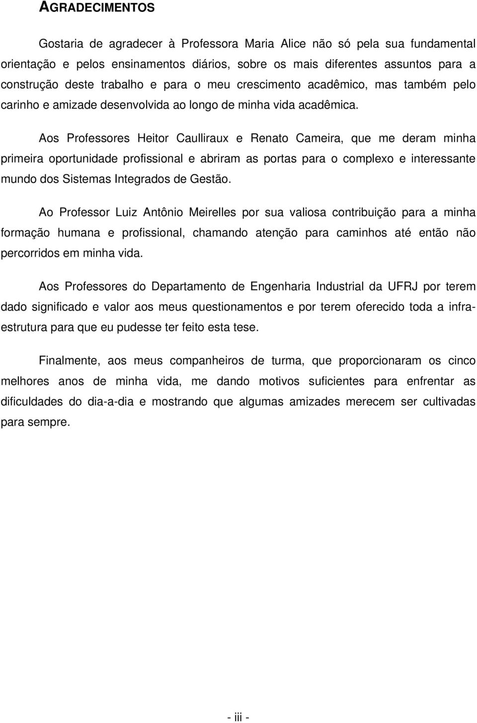 Aos Professores Heitor Caulliraux e Renato Cameira, que me deram minha primeira oportunidade profissional e abriram as portas para o complexo e interessante mundo dos Sistemas Integrados de Gestão.